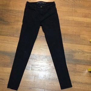 American Eagle High rise black jegging.